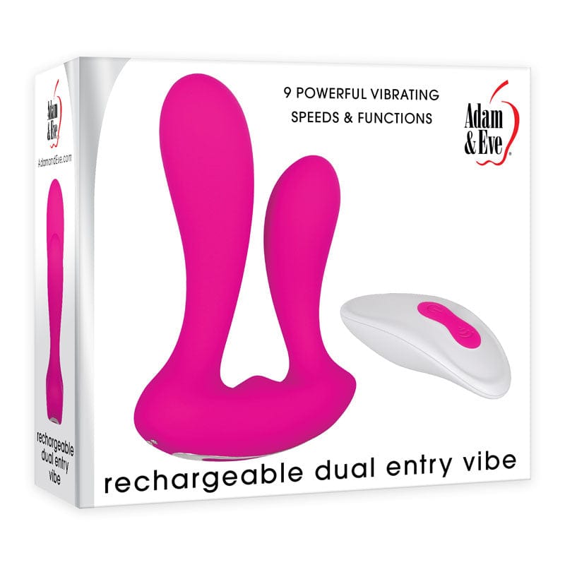 Adam & Eve Dual Entry Vibe 11cm Length Pink Couples Toys