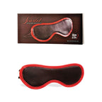 Adam & Eve Scarlet Couture Vegan Leather Blindfold Sensory Mask Black > Bondage Gear > Blindfolds