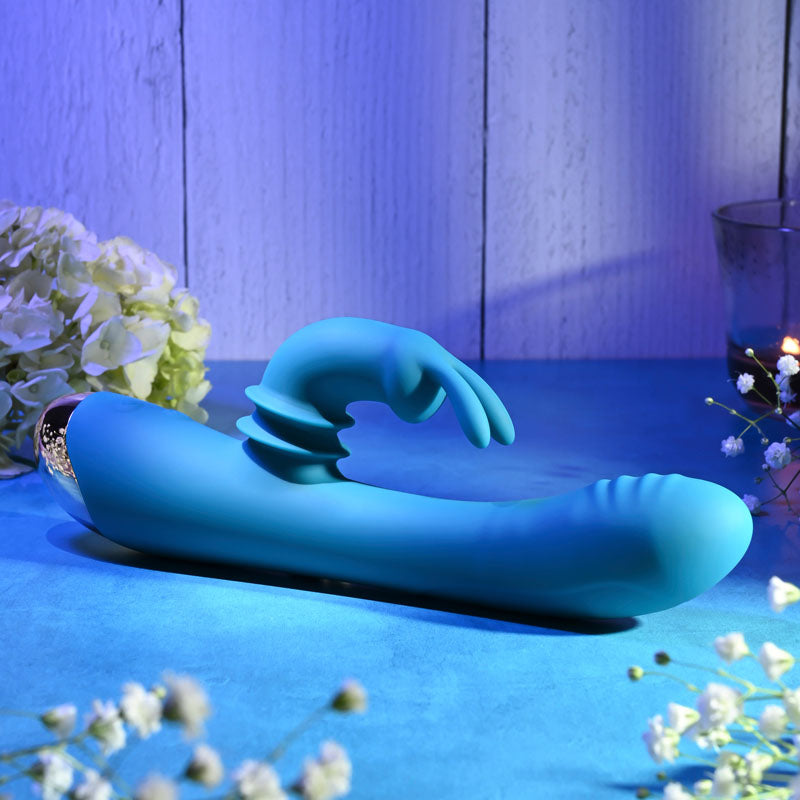 Adam & Eve Shimmy & Shake Velvet Rabbit Vibrator 22.3cm > Vibrators > Ladies > Rabbit