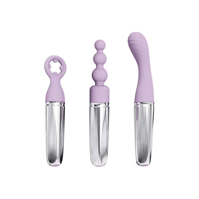 Adam & Eve Sweet Dreams Massager Kit 8 Tips Lavender Rechargeable STIMULATORS