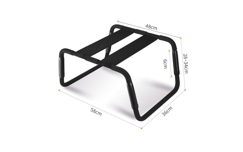 Adjustable Height Black Sex Chair – Versatile Erotic Furniture Sex Positioners
