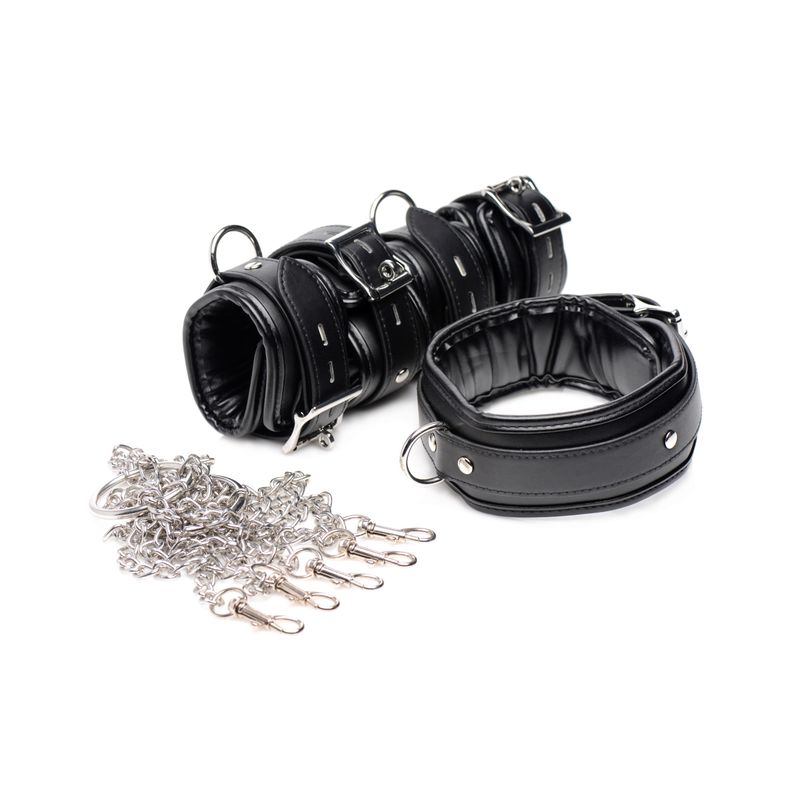 Adjustable Leather Slave Bondage Shackle Set – High-Quality Restraint Accessories Secondary image