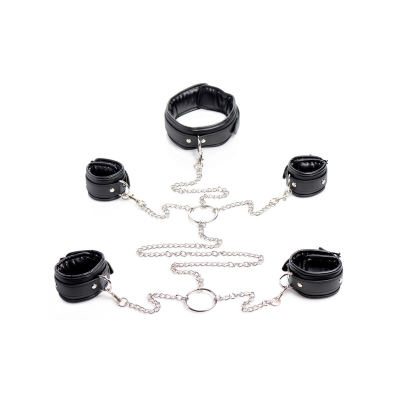 Adjustable Leather Slave Bondage Shackle Set – High-Quality Restraint Accessories > Bondage Gear > Restraints