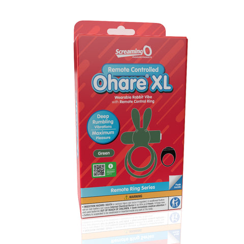 Ohare XL (Green) – Rechargeable Waterproof Remote-Controlled Rabbit Vibrator with Double-Ring Design > Sex Toys > Couples Toys