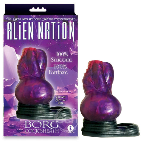 Alien Nation - Borg Fantasy 4.5 Inch Cock Sleeve Purple SLEEVES