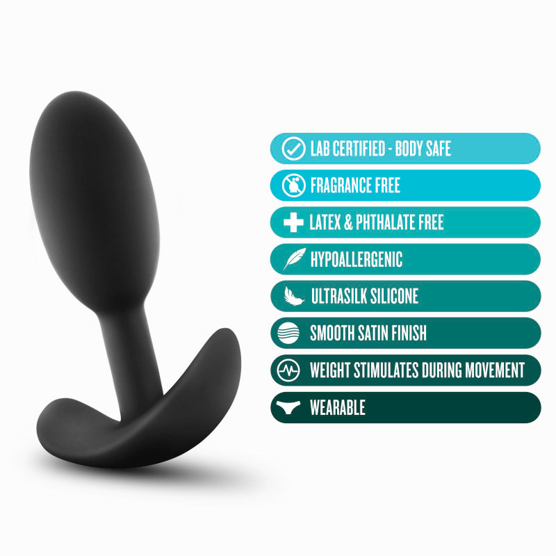 Anal Adventures Platinum Silicone Vibra Slim Plug Small > Anal Range > Vibrating Butt Plugs