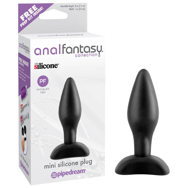 Anal Fantasy Collection Mini Silicone Plug Black 7.5 cm Butt Plug > Anal Range > Butt Plugs Main image