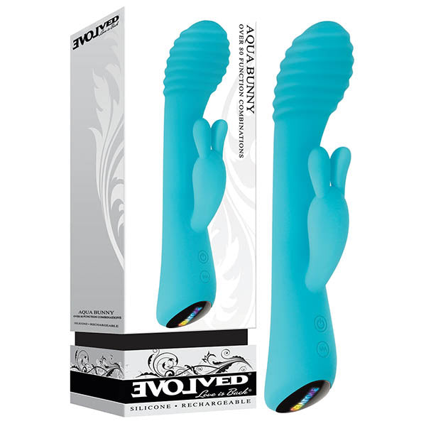 Aqua Bunny 21.3 cm 8.4 Inch USB Rechargeable Rabbit Vibrator