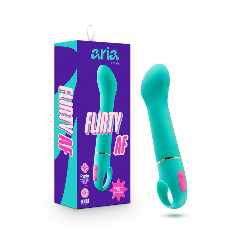 Aria Flirty Af Teal 16.5 Cm Vibrator Teal Vibrators - G Spot