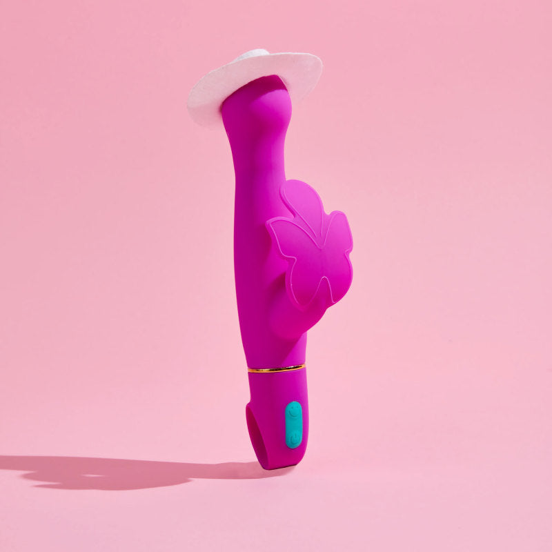 Aria Naughty AF Plum 18.4 cm Butterfly Vibrator > Vibrators > Ladies > Rabbit
