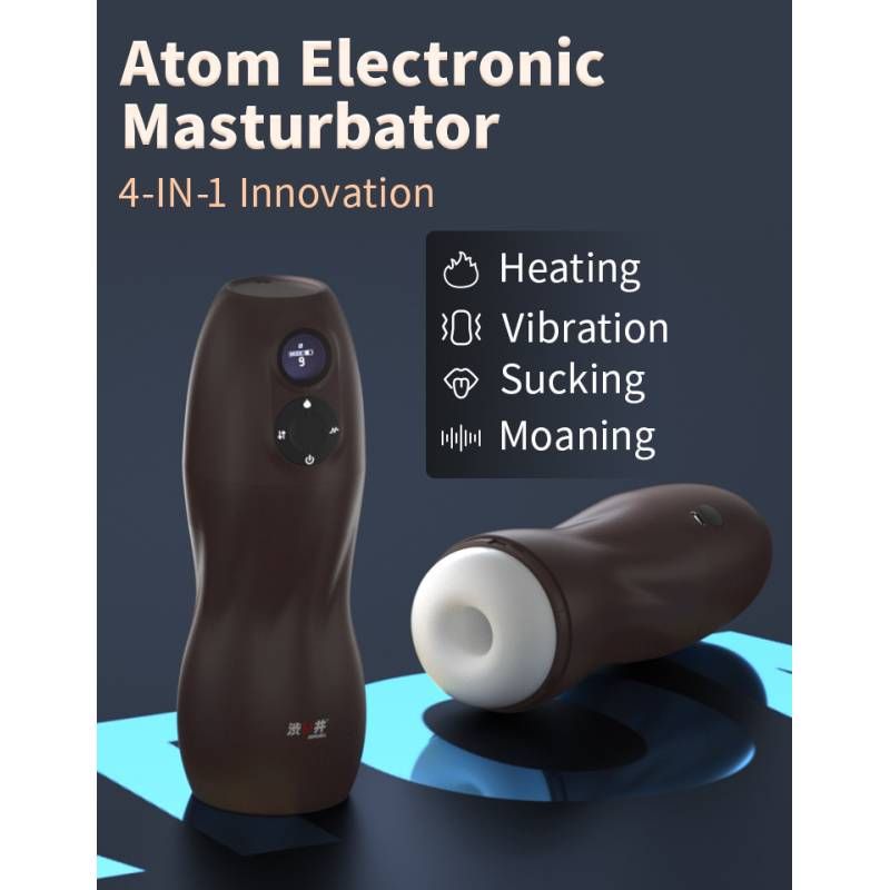 Atom Electronic Masturbator with Heating and Vibration Modes Strokers - Auto