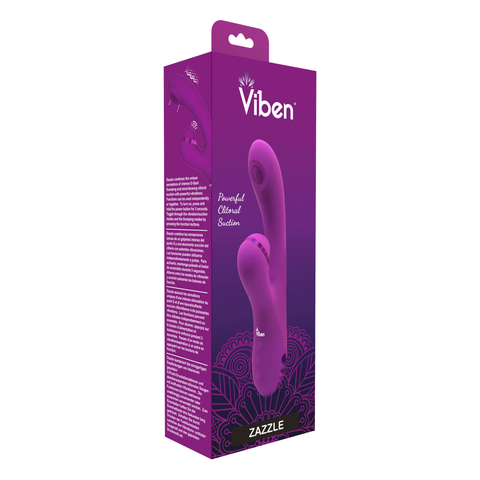 Viben Dazzle Rechargeable Thumping Rabbit in Berry VIBRATORS-RABBIT