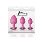 Glams Spades Trainer Kit (Rainbow Gem) – Three-Piece Silicone Butt Plug Set Pink > Anal Range > Butt Plug Kits