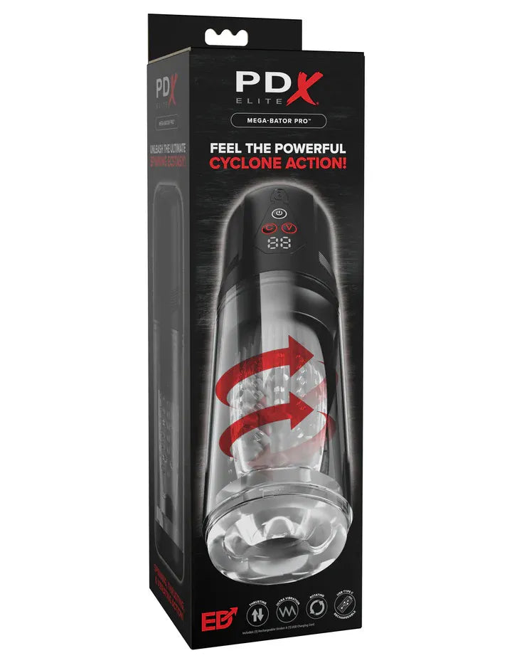 Pdx Elite Mega Bator Pro – Premium Spinning Stroker Multi > Sex Toys For Men > Masturbators > Vibrating