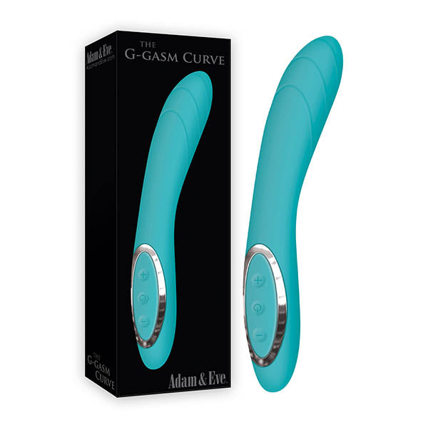 Adam & Eve The G-Gasm Curve (Aqua) – USB Rechargeable 21 cm Vibrator Blue > Vibrators > Standard Vibrators