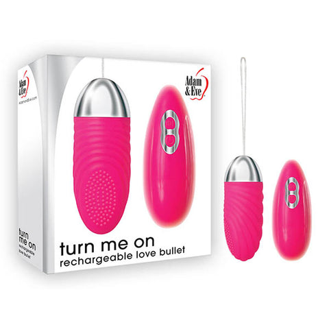 Adam & Eve Turn Me On (Black) – Rechargeable Remote-Controlled Love Bullet 8.9cm Pink > Vibrators > Mini Vibrators