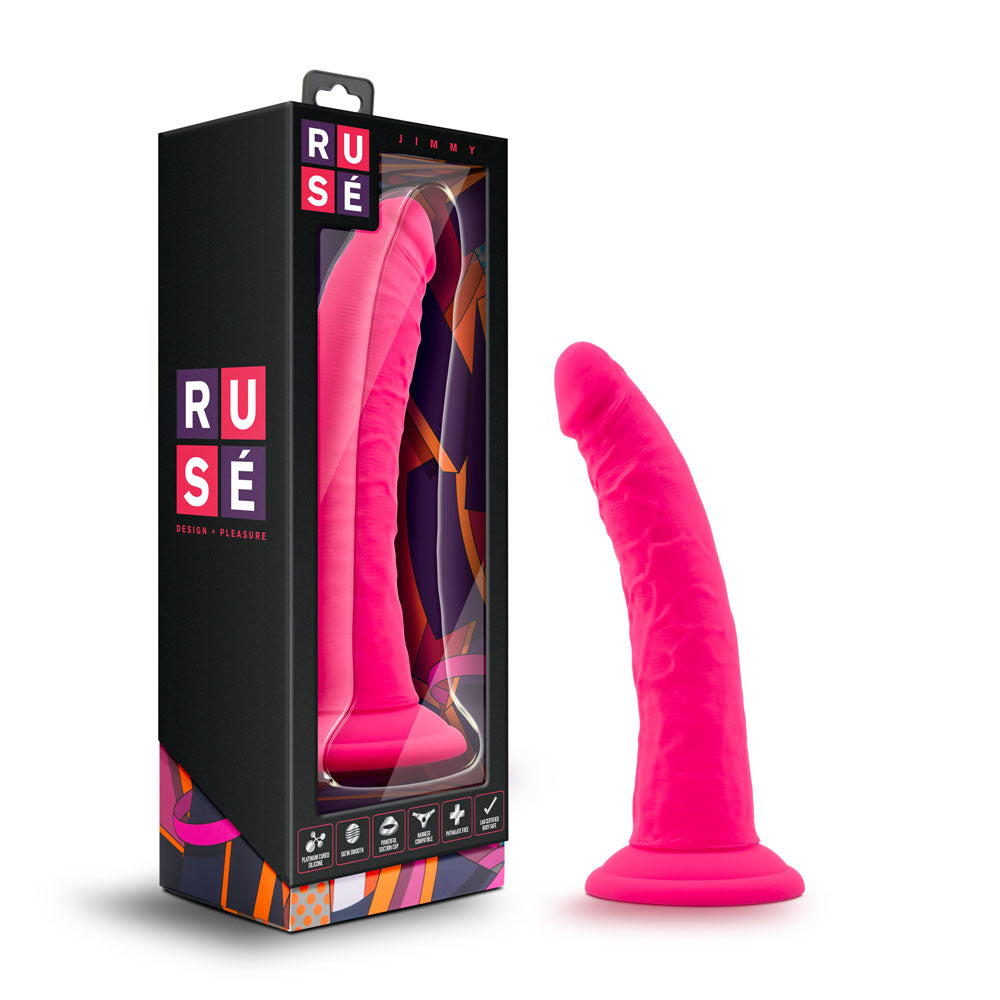 Ruse Jimmy Cerise Dildo 7.5 Inch Length 1.5 Inch Width Cerise > Dildos > Slim Dildos