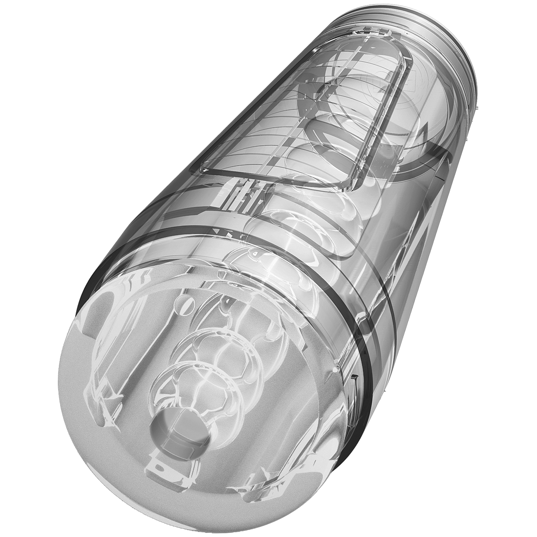 Doc Johnson Optix Crystal Masturbator (Clear) – Transparent Masturbator Clear > Sex Toys For Men > Masturbators > Manual