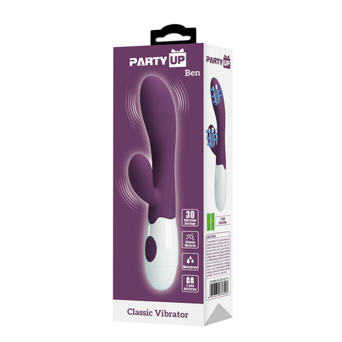 Party Up Ben Classic Vibe 20 Centimeter Rabbit Vibrator VIBRATORS-RABBIT