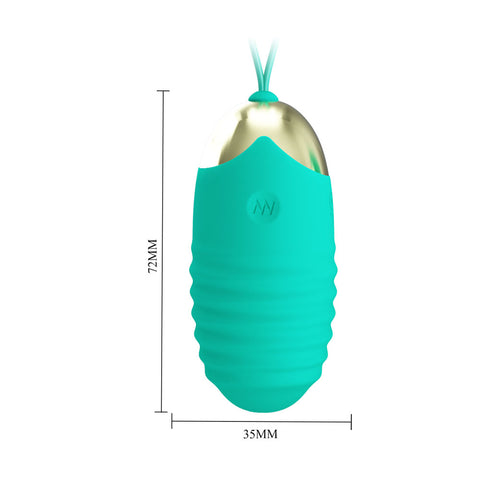 Party Up Ian Remote Egg Teal USB Rechargeable Vibrating Egg with Wireless Remote EGGS