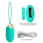 Party Up Ian Remote Egg Teal Vibrating Egg with Wireless Remote > Sex Toys For Ladies > Vibrating Eggs
