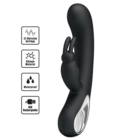 Party Up Colin Rabbit Vibe 21 Cm USB Rechargeable Rabbit Vibrator VIBRATORS-RABBIT
