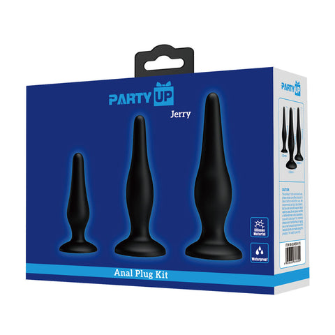 Party Up Jerry Butt Plug Set - Set of Three Sizes for Intimate Play > Anal Range > Butt Plug Kits