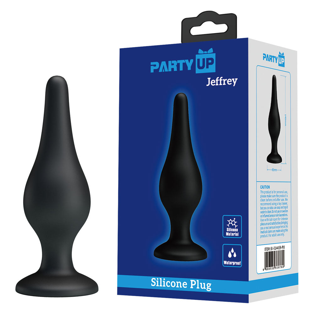 Party Up Jeffrey Butt Plug 14 Cm Pleasure Toy Black > Anal Range > Butt Plugs