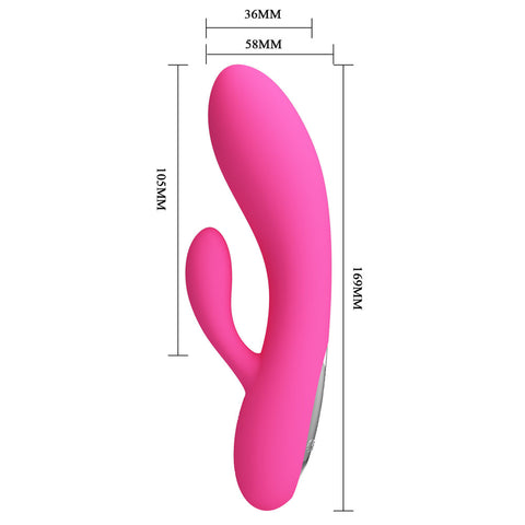 Party Up Clare Flexible Vibe 16.9 Centimeter USB Rechargeable Rabbit Vibrator VIBRATORS-RABBIT