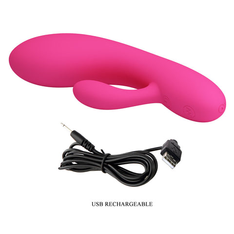 Party Up Clare Flexible Vibe 16.9 Centimeter USB Rechargeable Rabbit Vibrator VIBRATORS-RABBIT