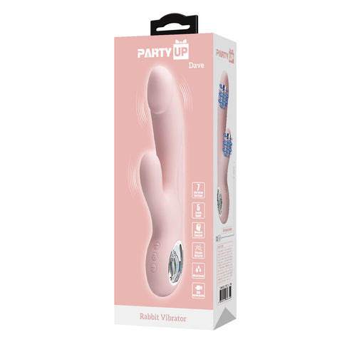 Party Up Dave Rabbit Vibe 19 Cm USB Rechargeable Rabbit Vibrator VIBRATORS-RABBIT