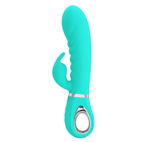 Party Up Edward Rabbit Vibe Teal 20 cm USB Rechargeable Rabbit Vibrator VIBRATORS-RABBIT