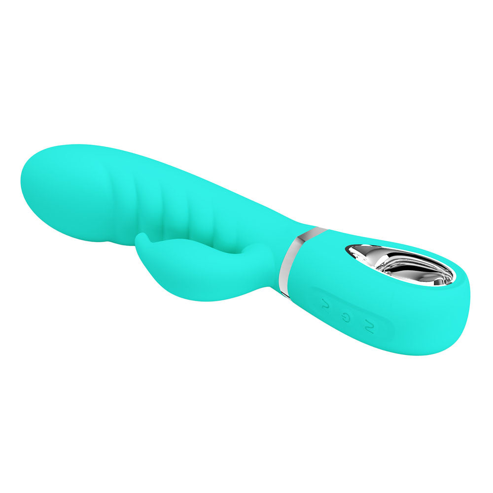 Party Up Edward Rabbit Vibe Teal 20 cm USB Rechargeable Rabbit Vibrator VIBRATORS-RABBIT