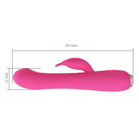 Party Up Eric Rotating Beads Vibrator 20.5 Centimeter USB Rechargeable Rabbit Vibrator with Rotating Bead Shaft VIBRATORS-RABBIT-MULTI