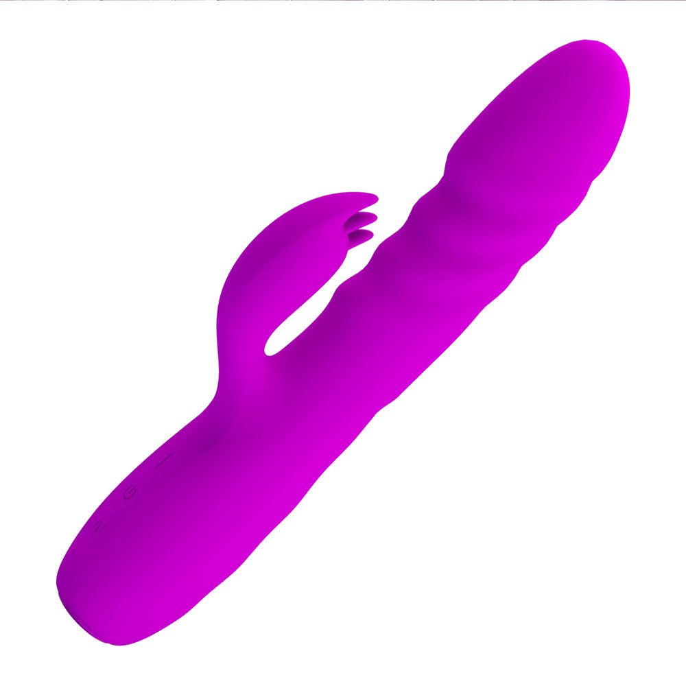 Party Up Bob Thrusting Vibe 25 cm USB Rechargeable Rabbit Vibrator VIBRATORS-RABBIT