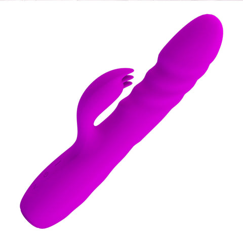 Party Up Bob Thrusting Vibe 25 cm USB Rechargeable Rabbit Vibrator VIBRATORS-RABBIT