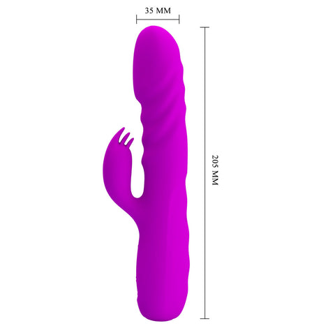 Party Up Bob Thrusting Vibe 25 cm USB Rechargeable Rabbit Vibrator VIBRATORS-RABBIT