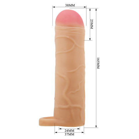 Party Up Owen One Inch Extender Sleeve with Ball Strap Penis Extender Sleeve SLEEVES