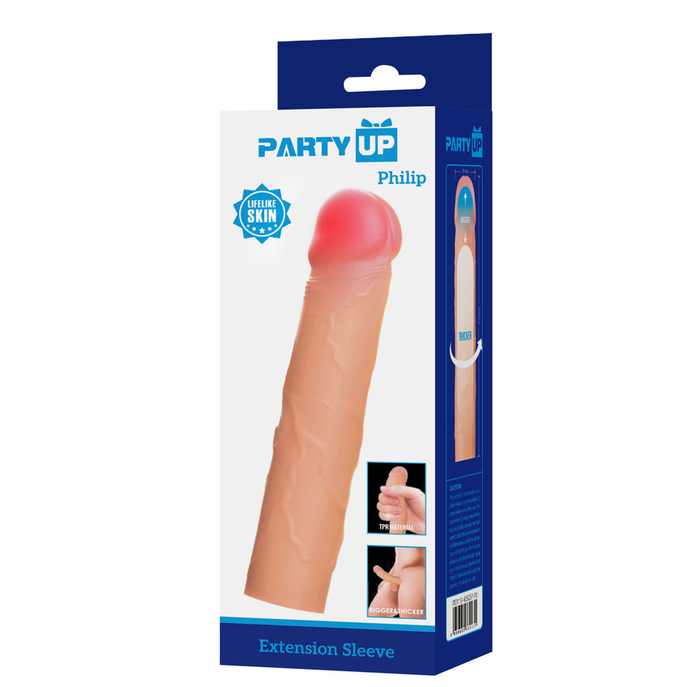 Party Up Philip Penis Extender Sleeve – 3 Inch Length Extension Sleeve > Sex Toys For Men > Penis Sleeves