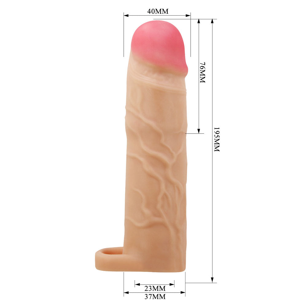 Party Up Richard 3 Inch Extender Sleeve with Ball Strap – Penis Extender Sleeve > Sex Toys For Men > Penis Sleeves