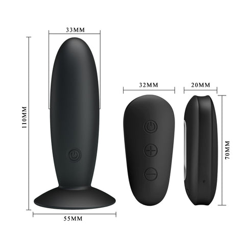 Mr Play Remote Control Vibrating Anal Plug USB Rechargeable Butt Plug with Wireless Remote Butt Plugs - Vibrating
