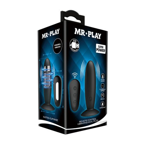 Mr Play Remote Control Vibrating Anal Plug USB Rechargeable Butt Plug with Wireless Remote Butt Plugs - Vibrating