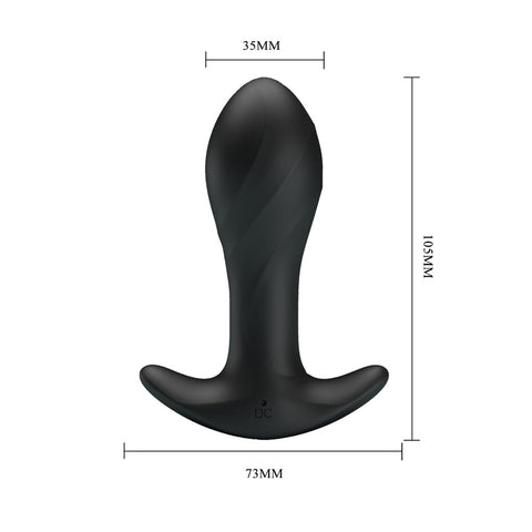 Party Up Keith Vibrating Butt Plug - 10.5 cm USB Rechargeable Anal Toy with 12 Vibration Functions Butt Plugs - Vibrating