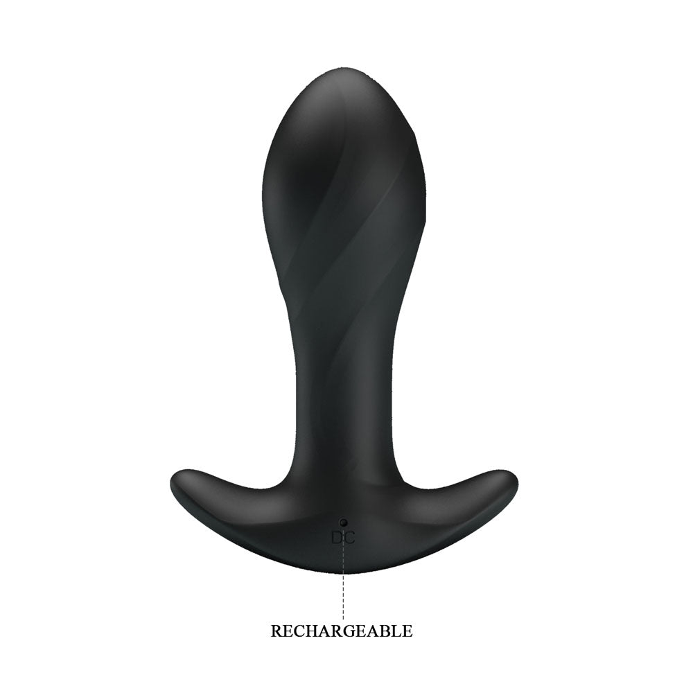 Party Up Keith Vibrating Butt Plug - 10.5 cm USB Rechargeable Anal Toy with 12 Vibration Functions Butt Plugs - Vibrating