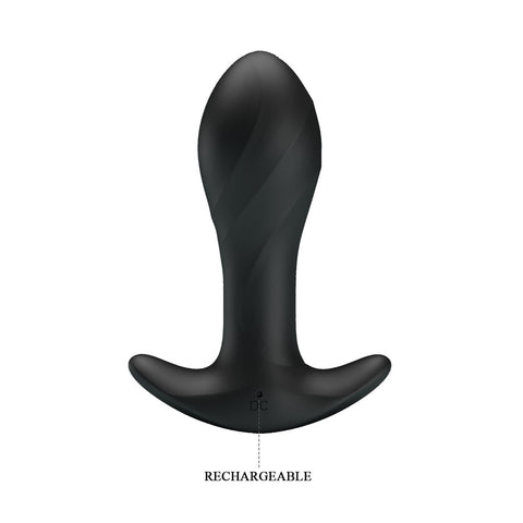 Party Up Keith Vibrating Butt Plug - 10.5 cm USB Rechargeable Anal Toy with 12 Vibration Functions Butt Plugs - Vibrating