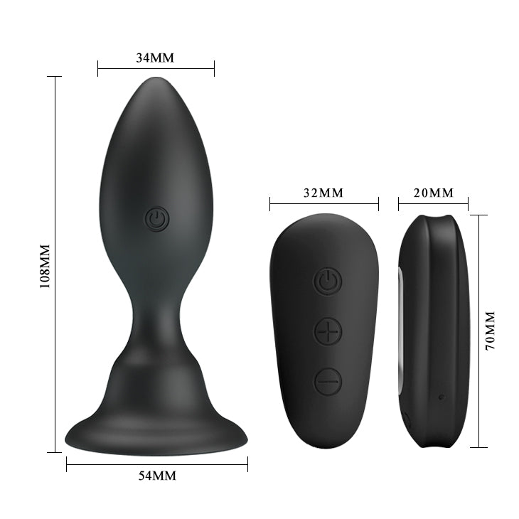 Mr Play Vibrating Anal Plug 10.8 cm USB Rechargeable Butt Plug with Remote Control Butt Plugs - Vibrating