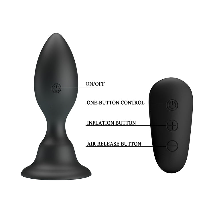 Mr Play Vibrating Anal Plug 10.8 cm USB Rechargeable Butt Plug with Remote Control Butt Plugs - Vibrating