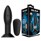 Mr Play Rotation Beads Anal Plug Beaded Butt Plug with Wireless Remote Black > Anal Range > Vibrating Butt Plugs