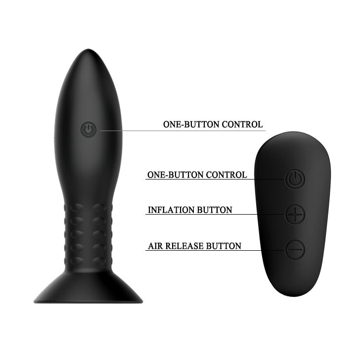 Mr Play Rotation Beads Anal Plug USB Rechargeable Beaded Butt Plug with Wireless Remote Butt Plugs - Vibrating
