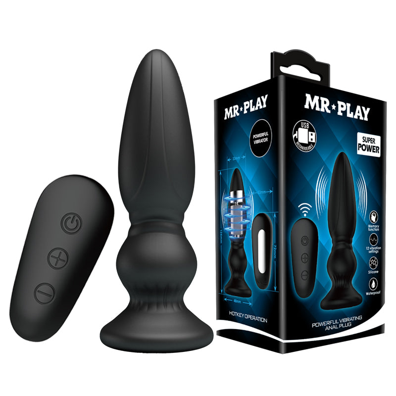 Mr. Play Powerful Vibrating Anal Plug – Prostate Massager Default Title > Anal Range > Vibrating Butt Plugs